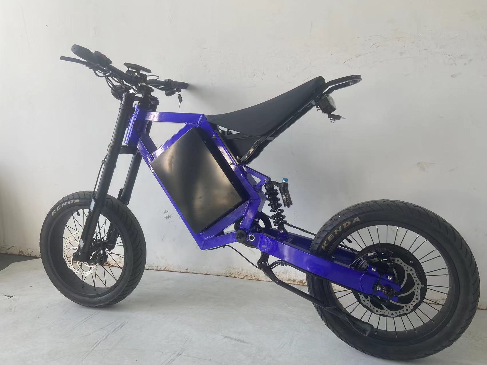 5000W Aluminum Frame Stealth Bomber Fat Bike 72V 26Ah Electric Mountain Bicycle