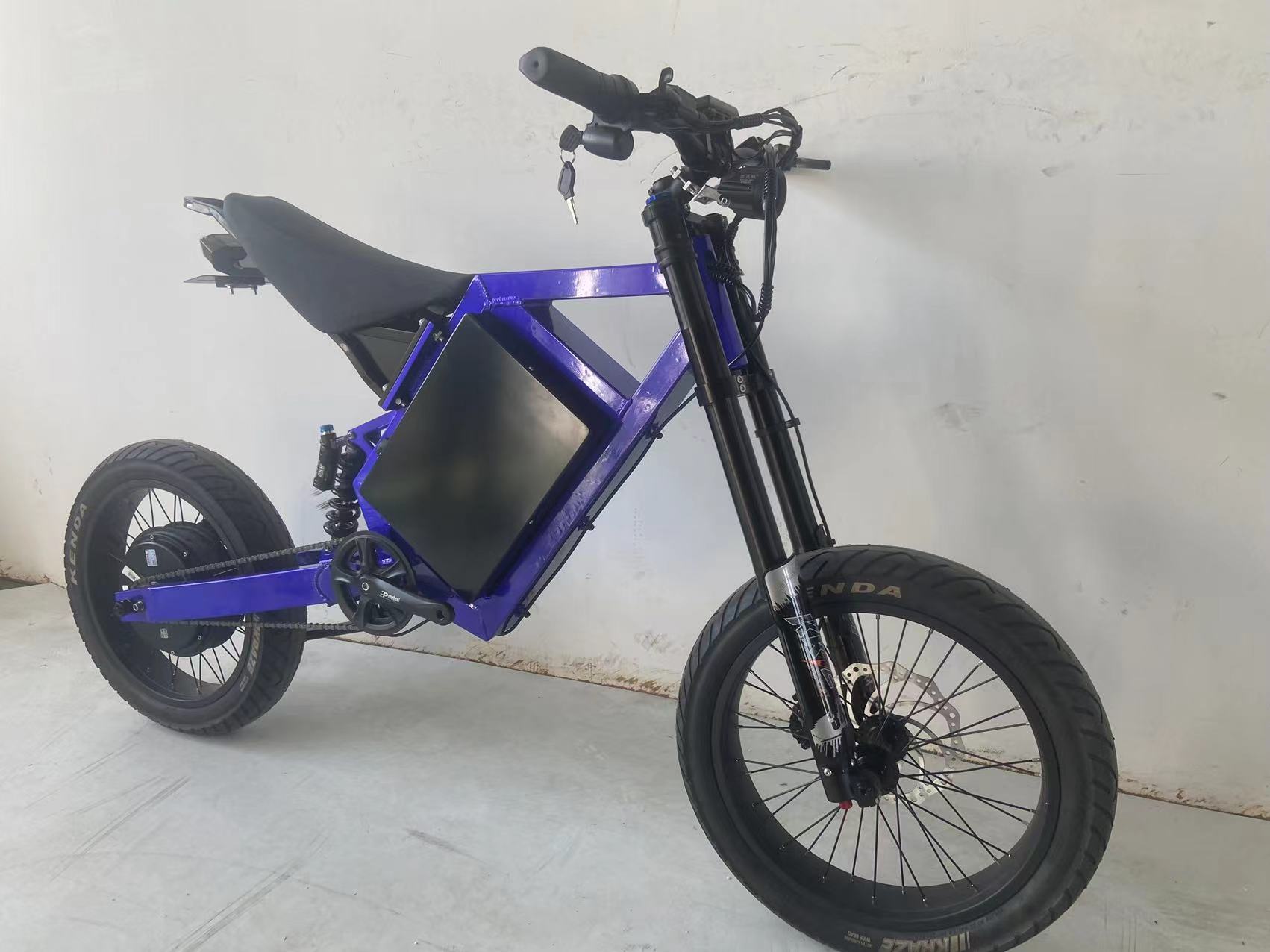 5000W Aluminum Frame Stealth Bomber Fat Bike 72V 26Ah Electric Mountain Bicycle