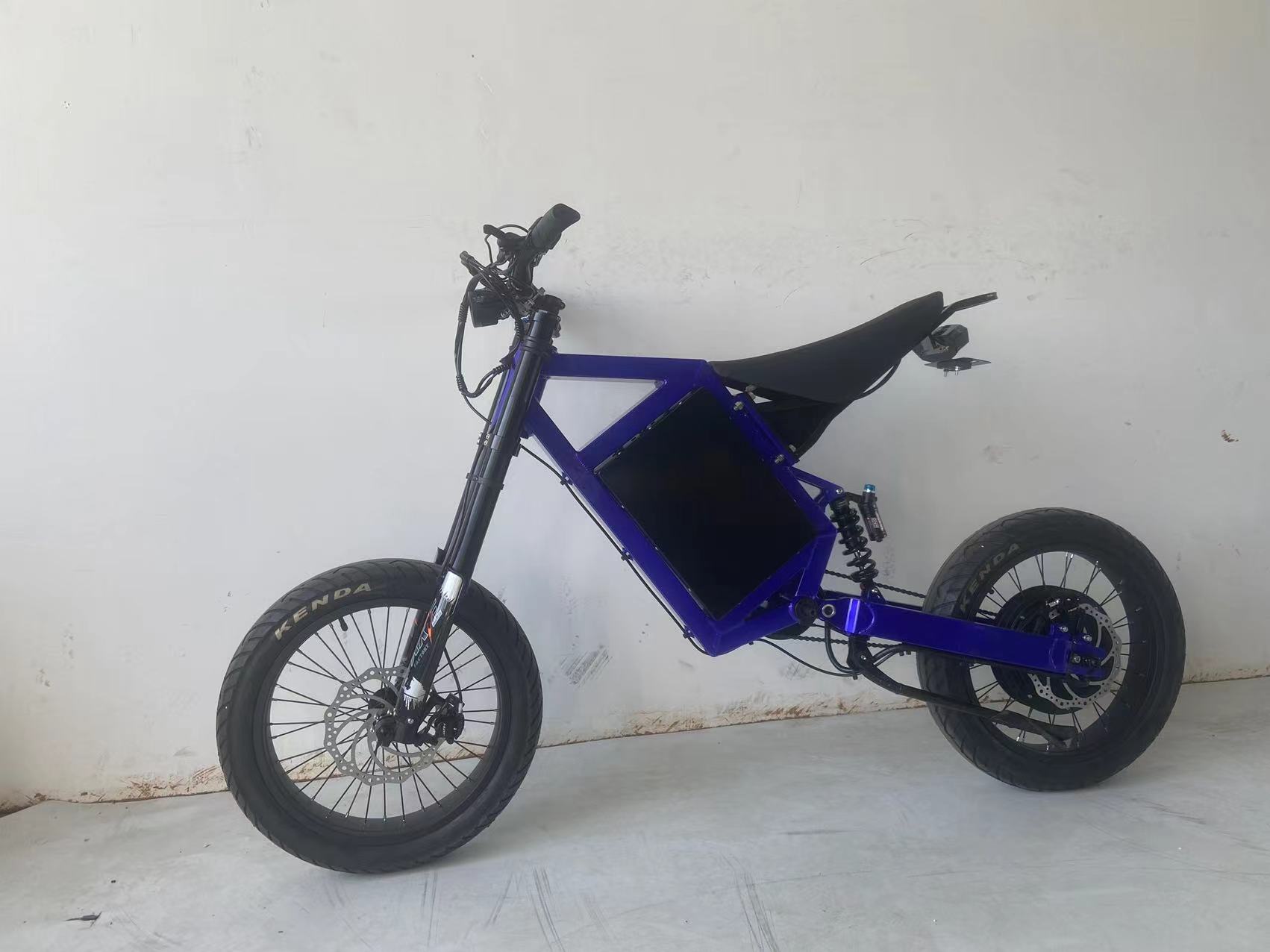 5000W Aluminum Frame Stealth Bomber Fat Bike 72V 26Ah Electric Mountain Bicycle