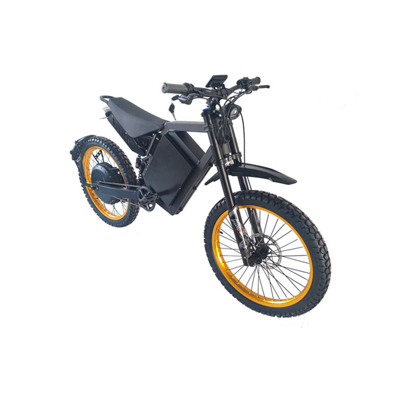 8000W 72V 40Ah Dirt Electric Bike Golden Wheel Hub Mountain Bicycle with 21 Inch Fat Tire