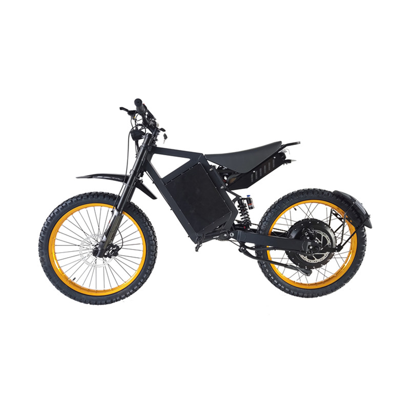 8000W 72V 40Ah Dirt Electric Bike Golden Wheel Hub Mountain Bicycle with 21 Inch Fat Tire