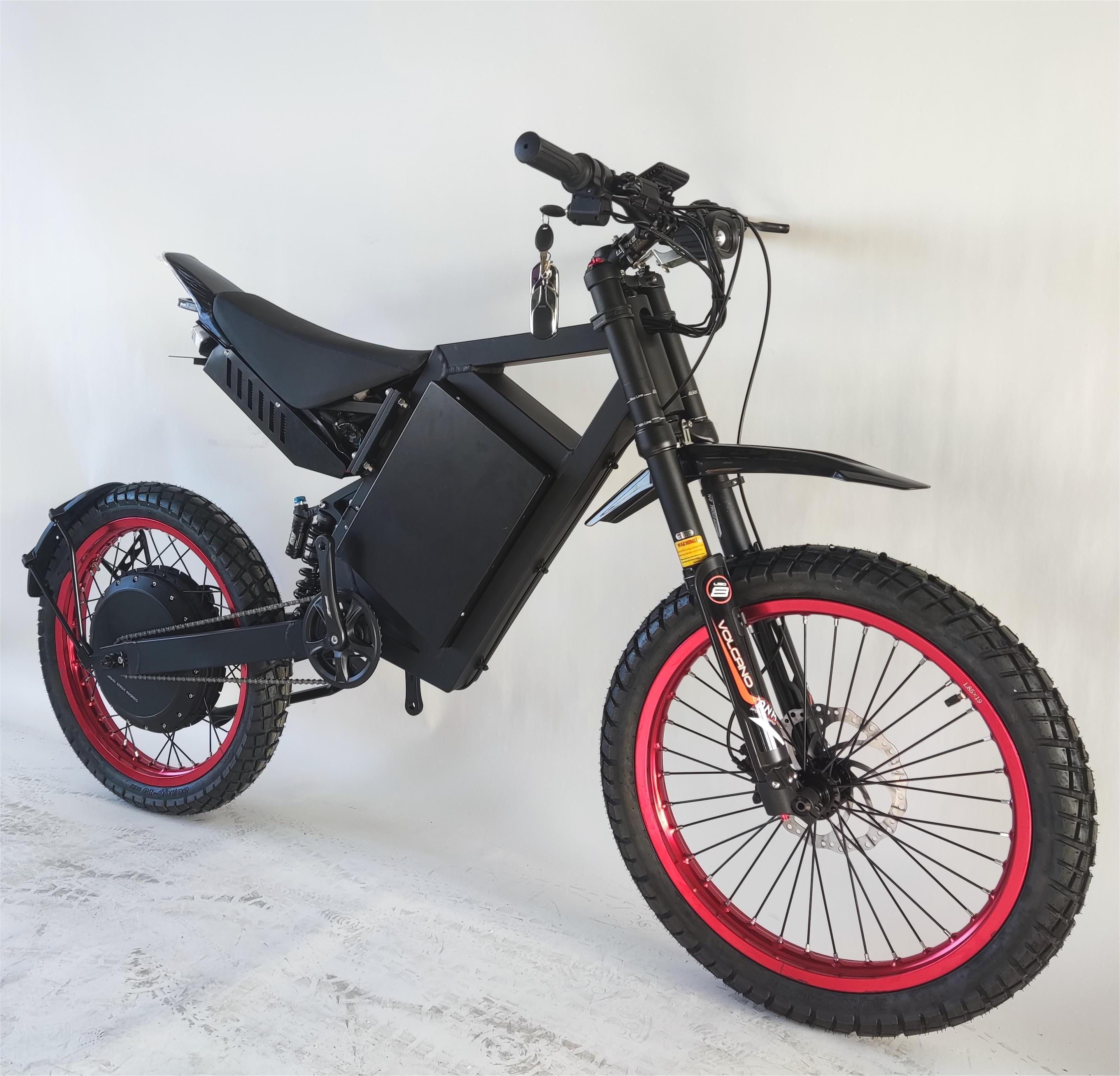 Super Fast Bomber 15000w Mountain Electric Bike 72V 40AH Battery Dirt Bicycle