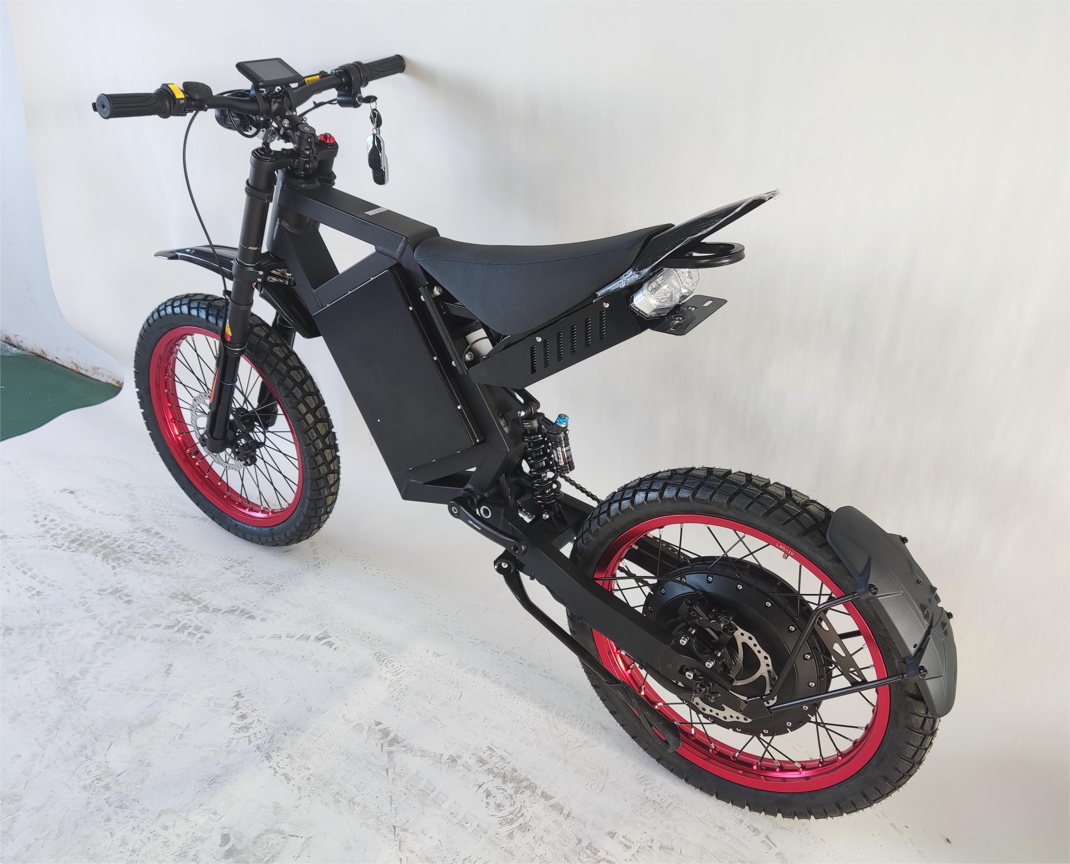 Super Fast Bomber 15000w Mountain Electric Bike 72V 40AH Battery Dirt Bicycle